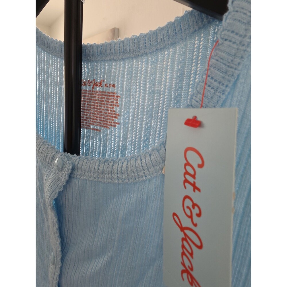 Cat And Jack Girls Blue Shirt Size XL 14 - Picture 6 of 7
